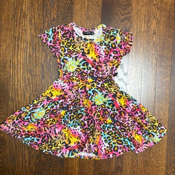 rock your kid Other - Vibrant Multicolor Leopard Print Kids Dress